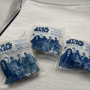 Star Wars Action Figures 2005 Burger King landspeeder, falcon, and wing fighter